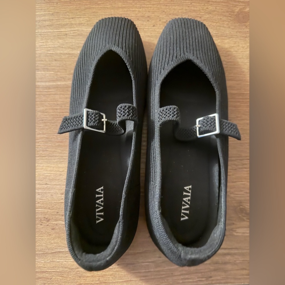 VIVAIA Square-Toe Mary-Jane (Margot Mary-Jane) Sz 37.5 black worn a few times